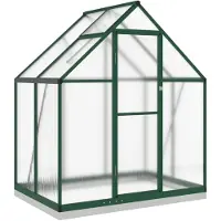 vidaXL Växthus med ram grön 169x114x202 cm aluminium