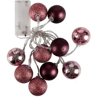 Decorative Lighting Julbelysning Orion dekorativa julkulor 10 LED lila 4 cm batteri