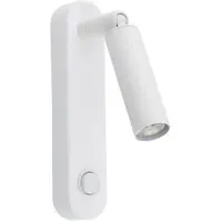 TK Lighting Vägglampa Enzo Long , Vitt / opal, Vardagsrum / matsal, Metall, Modern, Vägglampa, vägglampa inomhus