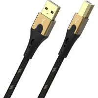 OEHLBACH USB-kabel USB 2.0 USB-A kontakt, USB-B kontakt 7.50 m Svart/Guld trefaldigt skärmad D1C9545