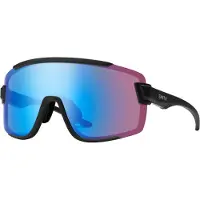 Smith - Solglasögon - Wildcat|Matte Black|ChromaPop Low Light Rose Blue Mirror för Unisex - Svart
