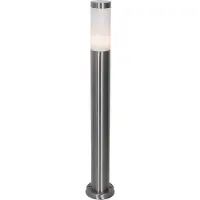 QAZQA Modern utomhusstolpelampa stål med opal 80 cm IP44 - Rox