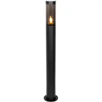 QAZQA Modern svart utomhusstolpe 80 cm IP44 - Rox