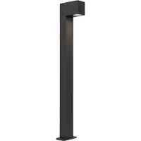 QAZQA Industriell utomhus golvlampa mörkgrå 80 cm IP44 - Baleno