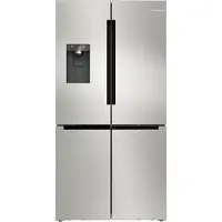 Bosch Serie | 6 KFD96APEA - Kylskåp/frys - nedre frys med fransk dörr med vattenbehållare, isbehållare - bredd: 90.5 cm - djup: 73.1 cm - höjd: 183...