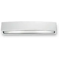 Ideal Lux Vägglampa utomhus Andromeda, dimbar, Vitt / opal, Badrum, Aluminium / grå / zink, Modern, Utomhusvägglampa