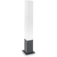 Ideal Lux Pollare uthomus Edo square, Svart, Aluminium / grå / zink, Utomhuslampa