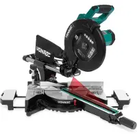 Vonroc PRO Glidande kap och geringssåg – 255mm – Multi-material | Med laser och LED-ljus