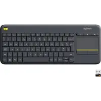 Logitech Wireless Touch Keyboard K400 Plus - Tangentbord - trådlös - 2.4 GHz - QWERTY - USA, internationellt - svart