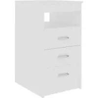 vidaXL Byrå vit 40x50x76 cm konstruerat trä