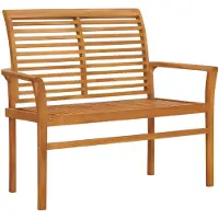 vidaXL Trädgårdsbänk 112 cm massiv teak