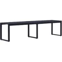 vidaXL Trädgårdsbänk 180 cm PS-skiva svart