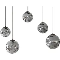 LINDBY Taklampa , Valentina, dimbara, Grå, Vardagsrum, Glas, Design