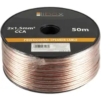 Libox Kabel głośnikowy 2x1 50mm LB0008-50 audio cable 50 m Transparent
