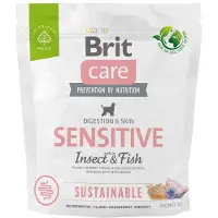 Brit Care Dog Sustainable Sensitive fiskinsekt för vuxna hundar med fisk och insekter 1 kg