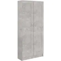 vidaXL Bokskåp betonggrå 82,5x30,5x185,5 cm konstruerat trä