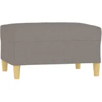 vidaXL Fotpall Taupe 70x55x41 cm tyg