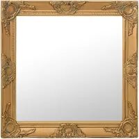 vidaXL Barock väggspegel 60x60 cm guld