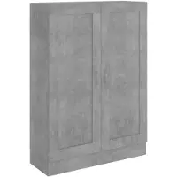 vidaXL Bokskåp betonggrå 82,5x30,5x115 cm konstruerat trä