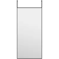 vidaXL Dörrspegel svart 30x60 cm glas och aluminium