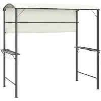 vidaXL Paviljong med tak 220x110x200 cm gräddvit
