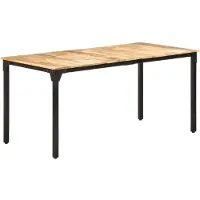 vidaXL Matbord 160x80x76 cm Rå mangoträ 321974