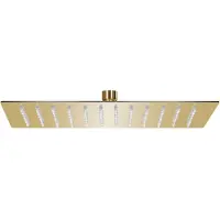 vidaXL Regnduschhuvud rostfritt stål 30x20 cm rektangulärt guld
