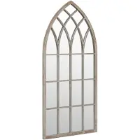 vidaXL Trädgårdsspegel sand 70x30 cm järn för utomhusbruk