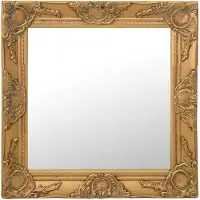 vidaXL Barock väggspegel 50x50 cm guld