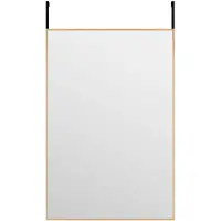 vidaXL Dörrspegel guld 40x60 cm glas och aluminium