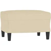 vidaXL Fotpall gräddvit 60x50x41 cm tyg