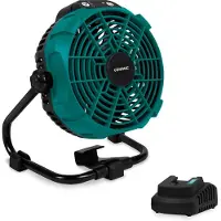 Vonroc Batteridriven fläkt 20V – hybridbatteri och växelströmsdrift | Inkl. 2,0Ah batteri och laddare