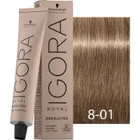 Schwarzkopf Professional Igora Royal Absolutes 60 ml 8-01 Lichtblond Natuur Cendré