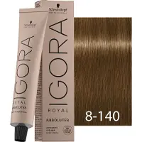 Schwarzkopf Professional Igora Royal Absolutes 60 ml 8-140 Ljusblond Cendré Beige Naturell
