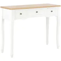 vidaXL Konsolbord och toalettbord med 3 lådor Sminkbord Sovrumsmöbler Hall Vardagsrum Entré 280044