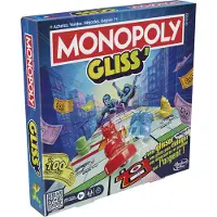 Hasbro Monopoly Gliss', Jeu de Groupe Familial pour Enfants, Ados et Adultes, à partir de 8 Ans, 2 à 8 Joueurs, 20 Minutes en Moyenne, Jeu
