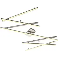 LINDBY LED taklampa Kerem , dimbar, Aluminium / grå / zink, Vardagsrum / matsal, Metall, Modern, LED-taklampa