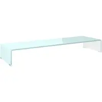 vidaXL Tv/monitor-ställ glas grön 100x30x13 cm