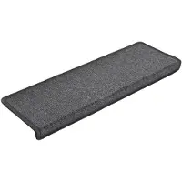 vidaXL Trappstegsmattor 15 st 65x21x4 cm mörkgrå