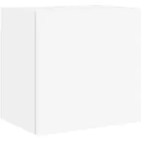 vidaXL Väggmonterad tv-bänk vit 40,5x30x40 cm konstruerat trä