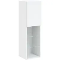 vidaXL Tv-skåp med LED vit 30,5x30x102 cm