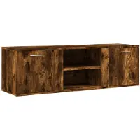 vidaXL Tv-bänk rökfärgad ek 120x34x37 cm konstruerat trä