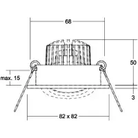 Brumberg Downlight Tirrel S, dimbar, Aluminium / grå / zink, Vardagsrum / matsal, Aluminium / grå / zink, Downlights