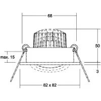 Brumberg Downlight Tirrel S, dimbar, Aluminium / grå / zink, Vardagsrum / matsal, Aluminium / grå / zink, Downlights