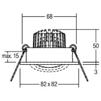 Brumberg Downlight Tirrel-S, Aluminium / grå / zink, Vardagsrum / matsal, Aluminium / grå / zink, Downlights
