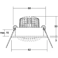 Brumberg Downlight Tirrel-R, dimbar, Aluminium / grå / zink, Arbetsrum / kontor, Aluminium / grå / zink, Downlights