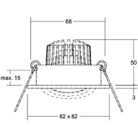 Brumberg Downlight Tirrel-S, dimbar, Aluminium / grå / zink, Vardagsrum / matsal, Aluminium / grå / zink, Downlights