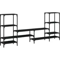 vidaXL TV-skåp svart 206,5x28,5x95 cm konstruerat trä