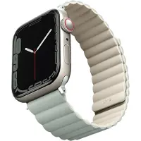 Uniq Revix Strap Apple Watch Series 1/2/3/4/5/6/7/8/9/Se/Se2/Ultra/Ultra 2 42/44/45/49Mm. Vändbar Magnetisk Sage-Beige