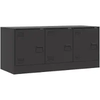 vidaXL TV-skåp svart 99x39x44 cm stål
